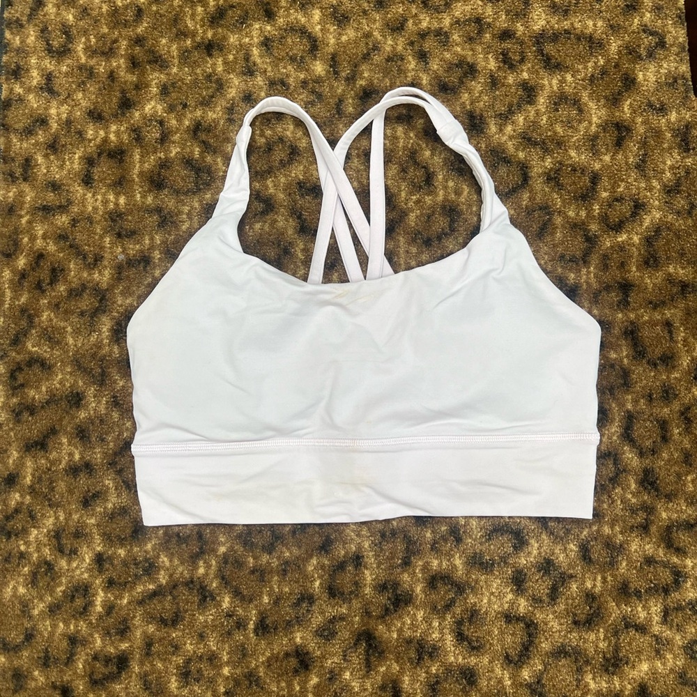 lululemon athletica White Strappy Crossback Sports Bra